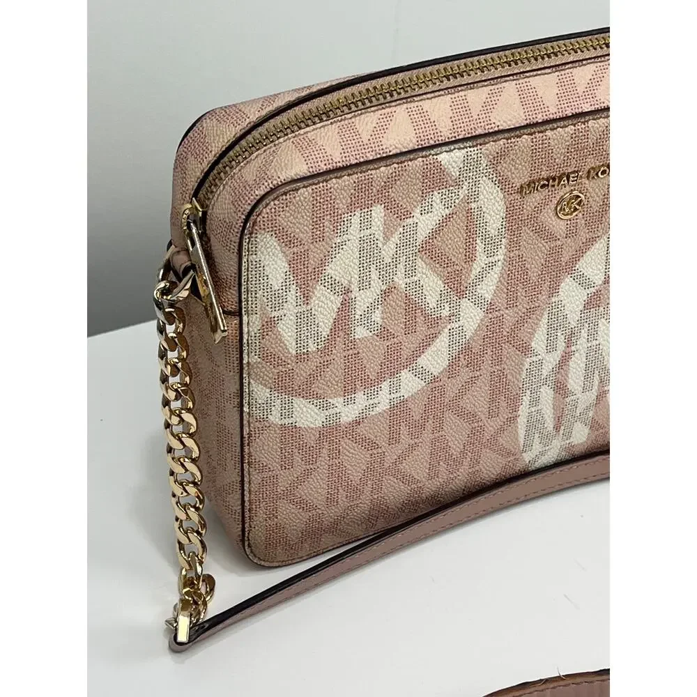 Sale !! Michael Kors Pink and Cream Crossbody Bag